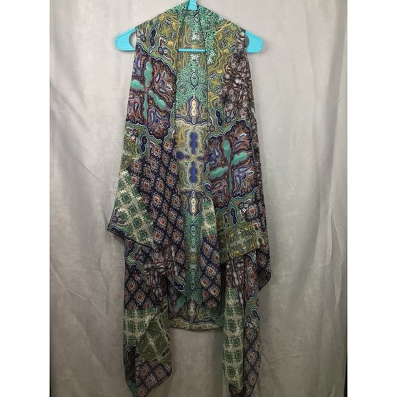 Women's Medium Length Paisley Sleeveless Cover Up Size Large. - Picture 1 of 8